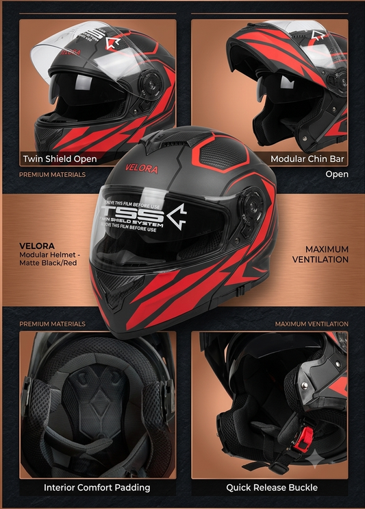 Double Visor Helmet Velora Premium